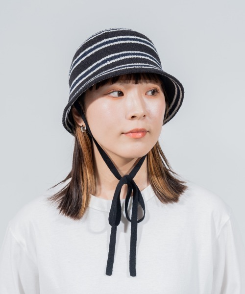 OVERRIDE（オーバーライド）の「OVERRIDE THERMO BORDER PILE TULIP / オーバーライド（ハット・レディース・ネイビー/ホワイト/ブラック・58cm）」の19枚目の写真