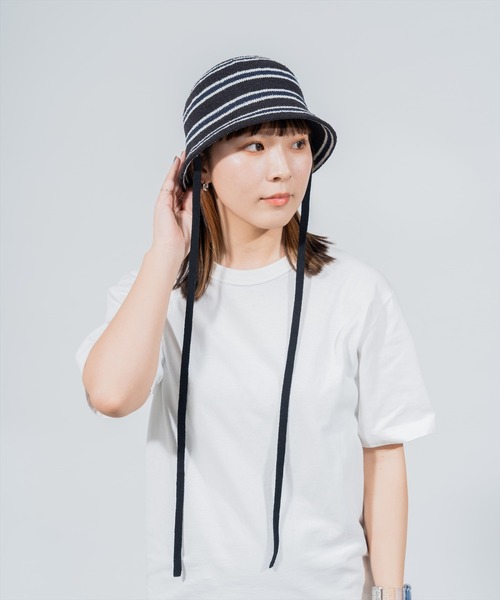 OVERRIDE（オーバーライド）の「OVERRIDE THERMO BORDER PILE TULIP / オーバーライド（ハット・レディース・ネイビー/ホワイト/ブラック・58cm）」の20枚目の写真