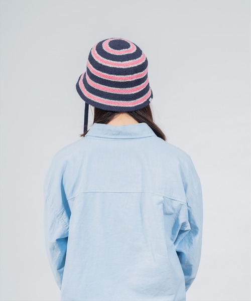 OVERRIDE（オーバーライド）の「OVERRIDE THERMO BORDER PILE TULIP / オーバーライド（ハット・レディース・ネイビー/ホワイト/ブラック・58cm）」の12枚目の写真