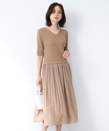 INDIVI | 【洗える/シワになりにくい】ドッキングワンピース(ワンピース)