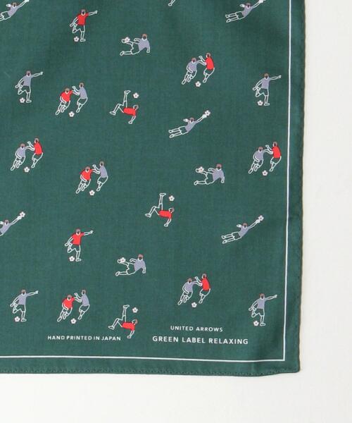green label relaxing（グリーンレーベルリラクシング）の「GLR シーアイランド サッカー ハンカチ（ハンカチ/ハンドタオル・メンズ・ベージュ/ブラック/ダークグリーン・FREE）」の4枚目の写真