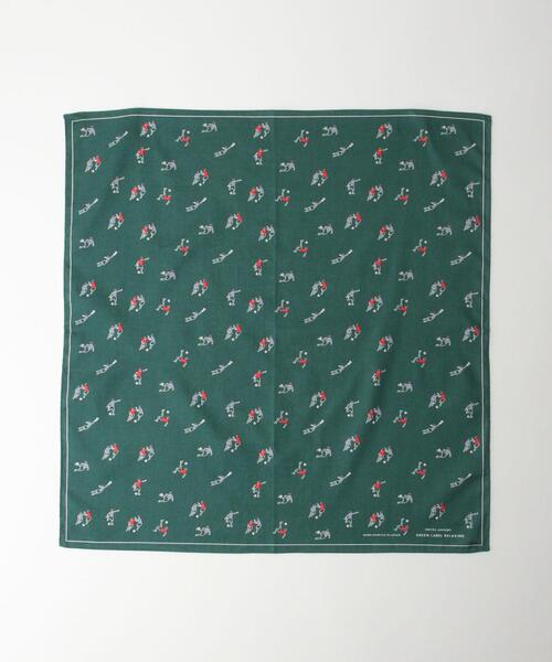 green label relaxing（グリーンレーベルリラクシング）の「GLR シーアイランド サッカー ハンカチ（ハンカチ/ハンドタオル・メンズ・ベージュ/ブラック/ダークグリーン・FREE）」の5枚目の写真