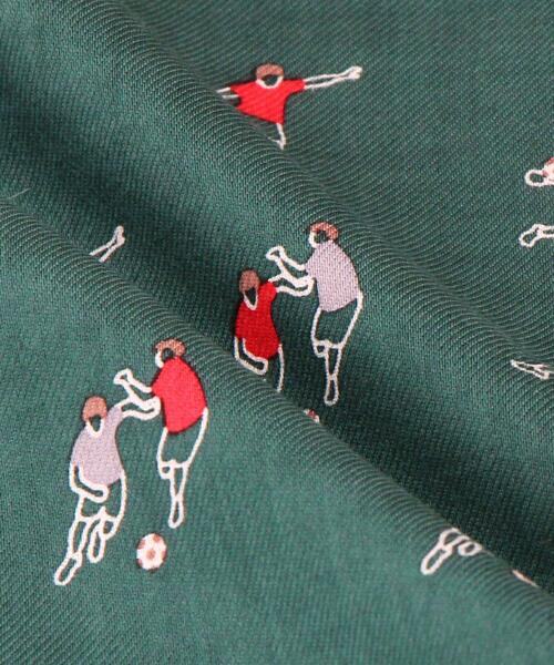 green label relaxing（グリーンレーベルリラクシング）の「GLR シーアイランド サッカー ハンカチ（ハンカチ/ハンドタオル・メンズ・ベージュ/ブラック/ダークグリーン・FREE）」の7枚目の写真