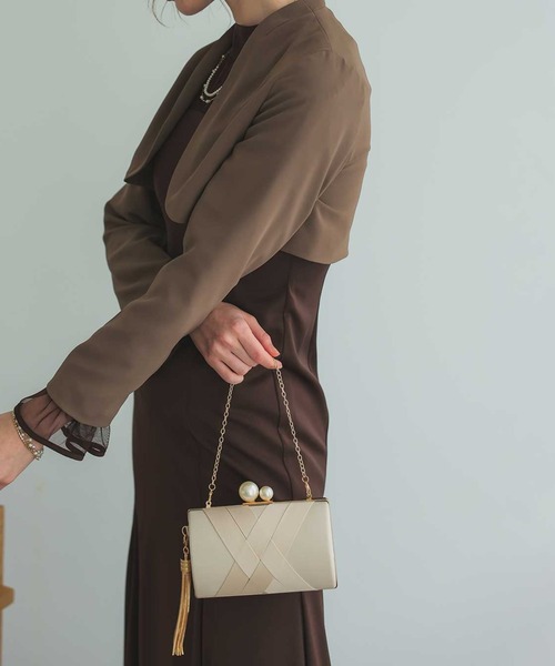 Dorry Doll(ドリードール)の「クロスデザインクラッチバッグ(クラッチバッグ・レディース・ブラック/ベージュ・FREE)」の8枚目の写真