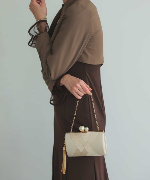 Dorry Doll(ドリードール)の「クロスデザインクラッチバッグ(クラッチバッグ・レディース・ブラック/ベージュ・FREE)」の9枚目の写真