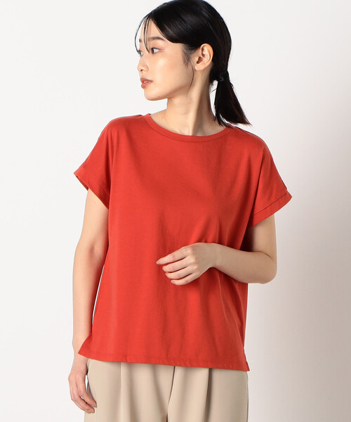 COMME CA ISM(コムサイズム)の「日本の色 Tシャツ(Tシャツ/カットソー・レディース・マスタード/ネイビー/オレンジ/カーキ/サックスブルー/アイボリー・SMALL/MEDIUM/LARGE)」の1枚目の写真