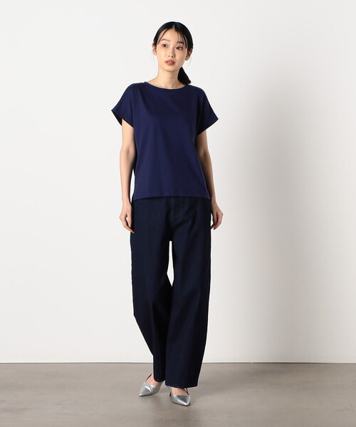 COMME CA ISM(コムサイズム)の「日本の色 Tシャツ(Tシャツ/カットソー・レディース・マスタード/ネイビー/オレンジ/カーキ/サックスブルー/アイボリー・SMALL/MEDIUM/LARGE)」の9枚目の写真