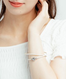 Rocky Monroe | ユニセックス デザインレザーブレスレット(編み込み/磁気バックル)(ブレスレット)