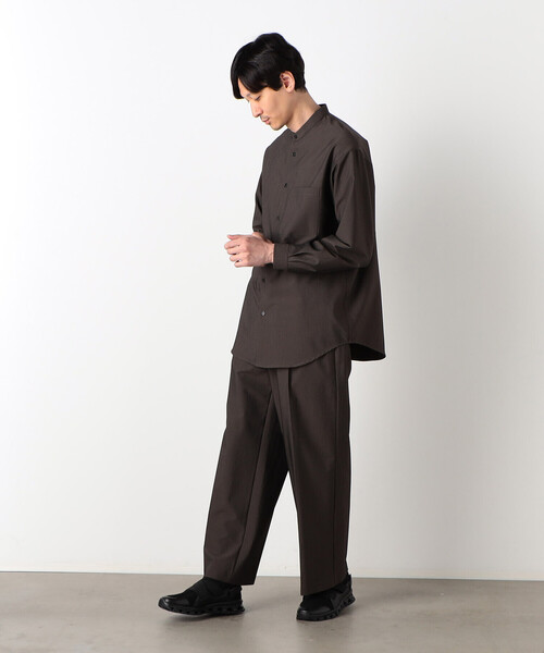 COMME CA ISM（コムサイズム）の「【セットアップ対応】 ウォッシャブル ウールライク リラックス ワイドパンツ（スラックス・メンズ・ブラック/ダークブラウン・MEDIUM/LARGE）」の7枚目の写真