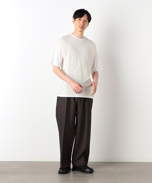 COMME CA ISM（コムサイズム）の「【セットアップ対応】 ウォッシャブル ウールライク リラックス ワイドパンツ（スラックス・メンズ・ブラック/ダークブラウン・MEDIUM/LARGE）」の10枚目の写真