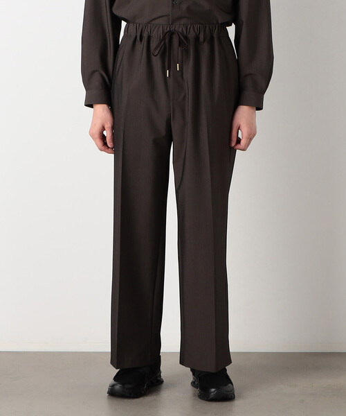 COMME CA ISM（コムサイズム）の「【セットアップ対応】 ウォッシャブル ウールライク リラックス ワイドパンツ（スラックス・メンズ・ブラック/ダークブラウン・MEDIUM/LARGE）」の12枚目の写真