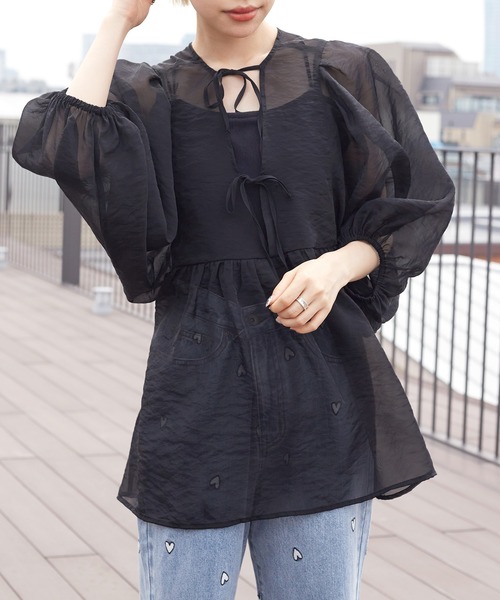 w closet（ダブルクローゼット）の「【前後2WAY】オーガンジー