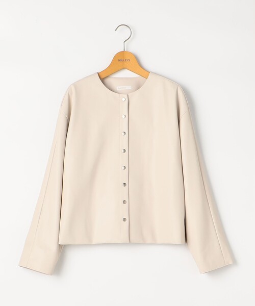 NOLLEY’S（ノーリーズ）の「フェイクレザーブルゾン（ブルゾン・レディース・ベージュ/ブラック・FREE）」の19枚目の写真