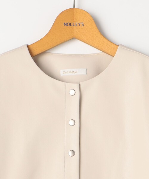 NOLLEY’S（ノーリーズ）の「フェイクレザーブルゾン（ブルゾン・レディース・ベージュ/ブラック・FREE）」の21枚目の写真