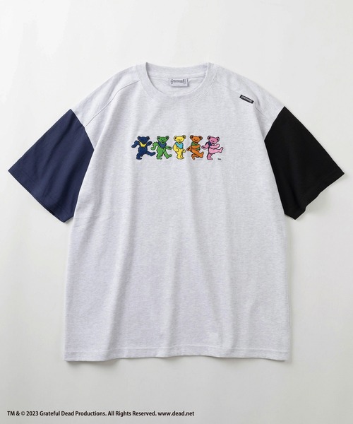 Grateful Dead（グレイトフルデッド）の「【GRATEFUL DEAD/グレイトフルデッド】キャラクター刺繍 半袖Tシャツ/ワンポイント刺繍/ビッグシルエット（Tシャツ/カットソー・レディース・ホワイト/スミクロ/パープル/マルチ・M/L）」の7枚目の写真