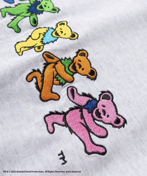 Grateful Dead（グレイトフルデッド）の「【GRATEFUL DEAD/グレイトフルデッド】キャラクター刺繍 半袖Tシャツ/ワンポイント刺繍/ビッグシルエット（Tシャツ/カットソー・レディース・ホワイト/スミクロ/パープル/マルチ・M/L）」の12枚目の写真
