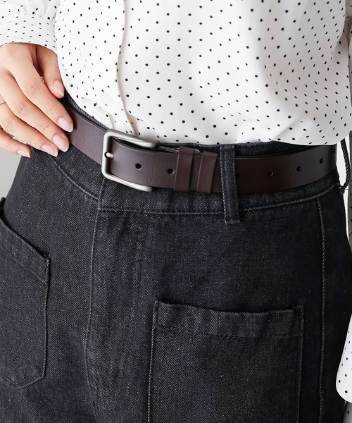 BONLECILL（ボンルシール）の「ヴィンテージライク ダッドレザーベルト（ベルト・レディース・ブラック/ブラウン・FREE/S）」の9枚目の写真