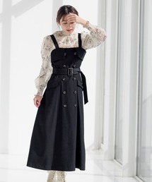 mysty woman | 【井桁弘恵さん着用アイテム】トレンチジャンスカ　972860(ジャンパースカート)