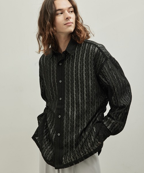 JUNRED（ジュンレッド）の「バルーンスリーブレースシャツ（シャツ/ブラウス・メンズ・ホワイト/ブラック・L/M/S）」の15枚目の写真