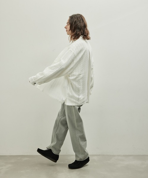 JUNRED（ジュンレッド）の「バルーンスリーブレースシャツ（シャツ/ブラウス・メンズ・ホワイト/ブラック・L/M/S）」の8枚目の写真