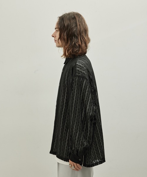 JUNRED（ジュンレッド）の「バルーンスリーブレースシャツ（シャツ/ブラウス・メンズ・ホワイト/ブラック・L/M/S）」の9枚目の写真