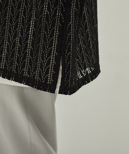 JUNRED（ジュンレッド）の「バルーンスリーブレースシャツ（シャツ/ブラウス・メンズ・ホワイト/ブラック・L/M/S）」の13枚目の写真