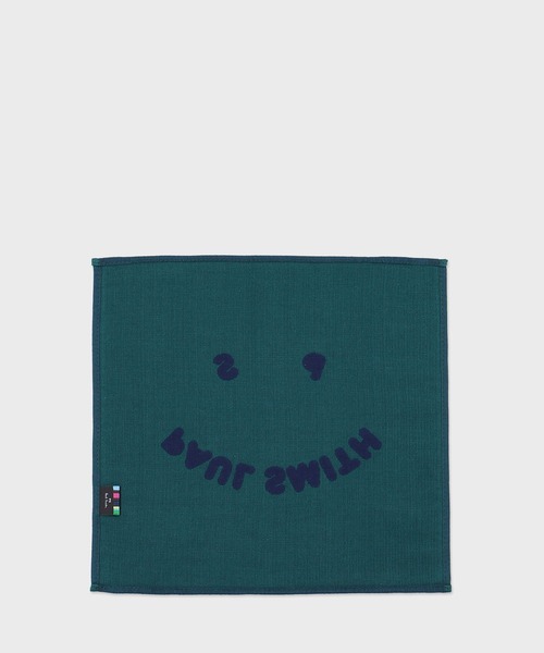 PS Paul Smith（ピーエスポールスミス）の「"Happy" ハンカチ / 230366 JHANK（ハンカチ/ハンドタオル・メンズ・ダークブルー/グレー/ブルーグリーン・FREE）」の6枚目の写真
