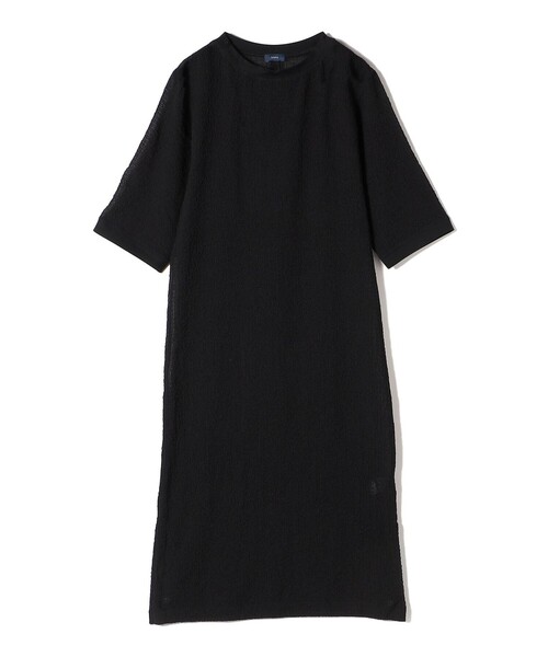 【セール】〈洗濯機可能〉ストレッチ シアー サッカー ハーフ スリーブ ワンピース（ワンピース）｜SHIPS（シップス）