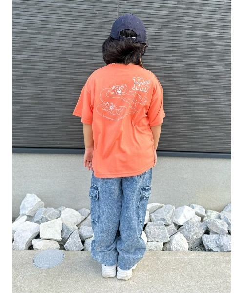 Right-on(ライトオン)の「【VIVIAN BLUE】ロゴテープポケットカーゴパンツ(カーゴパンツ・キッズ・ライトインディゴブルー/ブラック・150/130/120/140)」の21枚目の写真