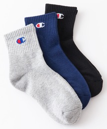 Champion（チャンピオン）の「【CHAMPION/チャンピオン】キッズ　クォーター丈　ソックス CBSCY202　3足組　C ODORLESSR（シーオドレス）　抗菌防臭　靴下（ソックス/靴下・キッズ）」