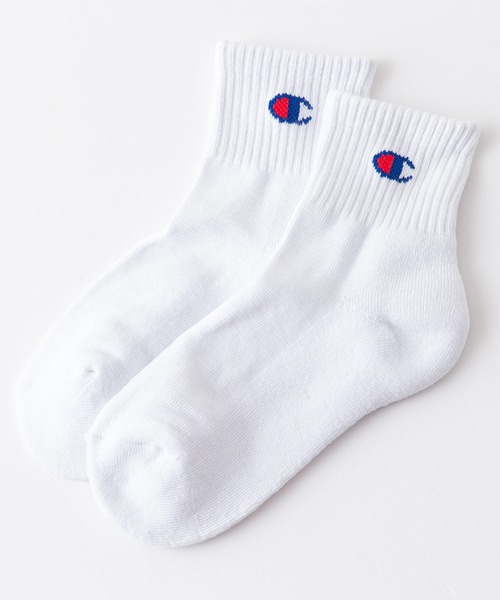 Champion(チャンピオン)の「【CHAMPION/チャンピオン】キッズ クォーター丈 ソックス CBSCY202 3足組 C ODORLESSR(シーオドレス) 抗菌防臭 靴下(ソックス/靴下・キッズ・ホワイト/ネイビー・FREE)」の6枚目の写真