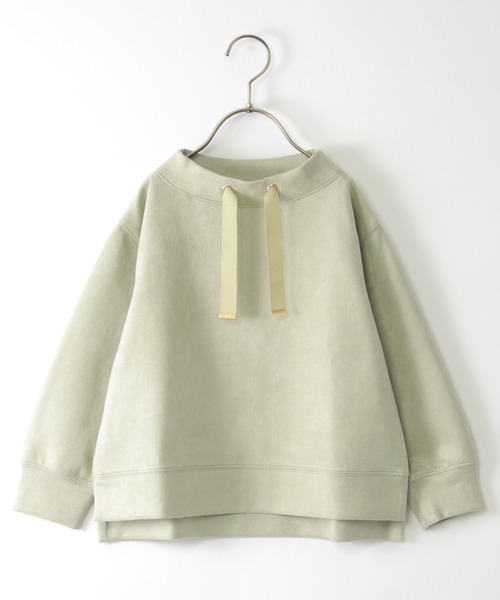 ikka(イッカ)の「【親子コーデ】カットスウェードスピンドルプルオーバー(120~160cm)(Tシャツ/カットソー・キッズ・ベージュ/ミント・120/130/140/150/160)」の1枚目の写真