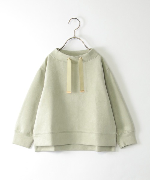 ikka(イッカ)の「【親子コーデ】カットスウェードスピンドルプルオーバー(120~160cm)(Tシャツ/カットソー・キッズ・ベージュ/ミント・120/130/140/150/160)」の16枚目の写真