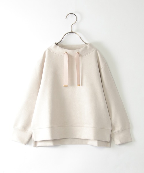 ikka(イッカ)の「【親子コーデ】カットスウェードスピンドルプルオーバー(120~160cm)(Tシャツ/カットソー・キッズ・ベージュ/ミント・120/130/140/150/160)」の3枚目の写真