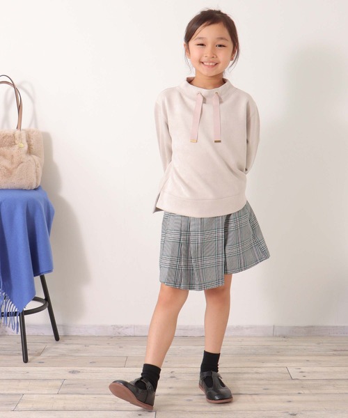 ikka(イッカ)の「【親子コーデ】カットスウェードスピンドルプルオーバー(120~160cm)(Tシャツ/カットソー・キッズ・ベージュ/ミント・120/130/140/150/160)」の5枚目の写真
