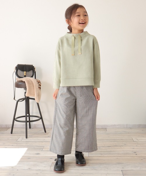 ikka(イッカ)の「【親子コーデ】カットスウェードスピンドルプルオーバー(120~160cm)(Tシャツ/カットソー・キッズ・ベージュ/ミント・120/130/140/150/160)」の9枚目の写真