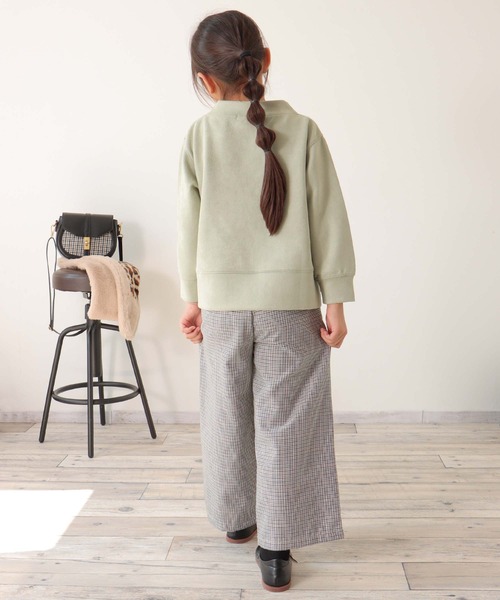 ikka(イッカ)の「【親子コーデ】カットスウェードスピンドルプルオーバー(120~160cm)(Tシャツ/カットソー・キッズ・ベージュ/ミント・120/130/140/150/160)」の10枚目の写真