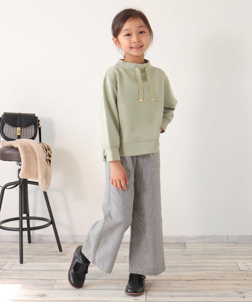 ikka(イッカ)の「【親子コーデ】カットスウェードスピンドルプルオーバー(120~160cm)(Tシャツ/カットソー・キッズ・ベージュ/ミント・120/130/140/150/160)」の12枚目の写真