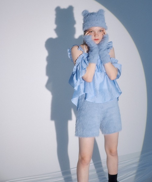 Alley by w closet（アリーバイダブルクローゼット）の「【2WAY / Alley】オフショルダーフリルミニブラウス（シャツ/ブラウス・レディース・アイボリー/サックスブルー・FREE）」の20枚目の写真