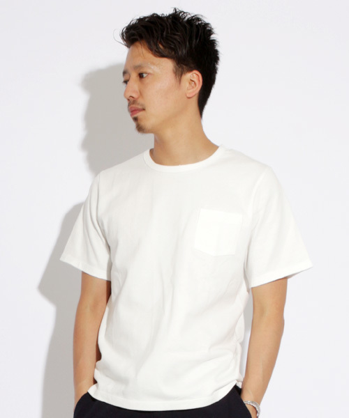 Denime（ドゥニーム）の「BASIC SS TEE/半袖ベーシックＴシャツ（Tシャツ/カットソー・メンズ・ホワイト/ブラック/グレー/ネイビー・MEDIUM/LARGE/X-LARGE）」の2枚目の写真