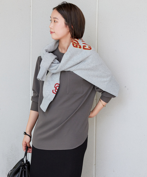 B.C STOCK(ベーセーストック)の「《追加》バックヘンリーロングTブラウス(シャツ/ブラウス・レディース・ホワイト/ブラック・FREE)」の19枚目の写真