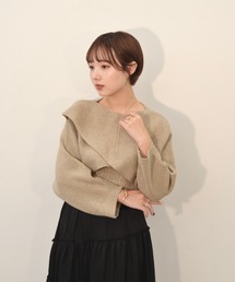 カシュクールニット＆ケーブルニットキャミセット