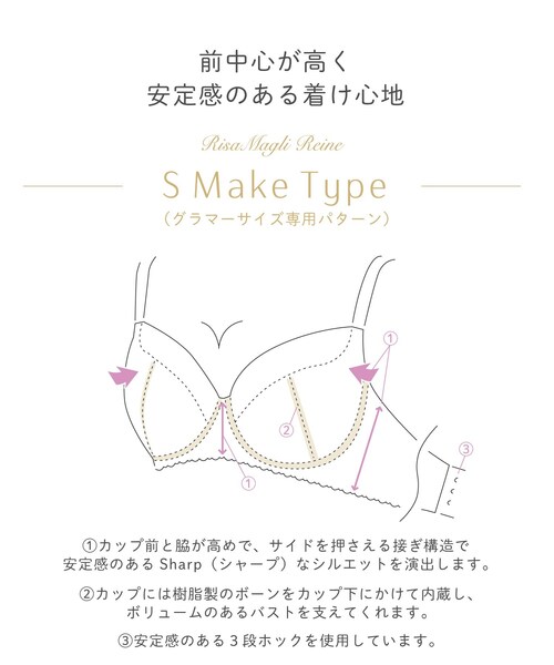 Risa Magli(リサマリ)の「フロリアーヌ ブラジャー(ブラジャー・レディース・ナチュラル/ブルー/ピンク・G75/G65/G70/H70/H75/G80/H65)」の14枚目の写真