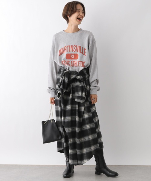 LEPSIM（レプシィム）の「シャギーチェックシャツワンピース