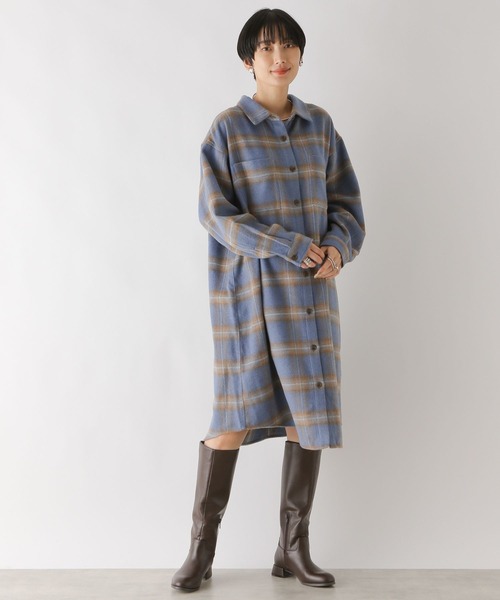 LEPSIM（レプシィム）の「シャギーチェックシャツワンピース 971546