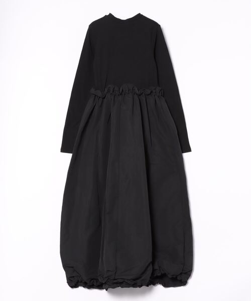 AZUL by moussy(アズールバイマウジー)の「ドッキングドローストリングワンピース(ワンピース・レディース・ブラック/グレー・MEDIUM/SMALL)」の3枚目の写真
