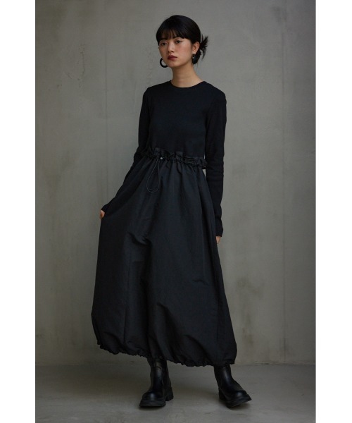 AZUL by moussy(アズールバイマウジー)の「ドッキングドローストリングワンピース(ワンピース・レディース・ブラック/グレー・MEDIUM/SMALL)」の22枚目の写真