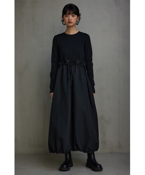 AZUL by moussy(アズールバイマウジー)の「ドッキングドローストリングワンピース(ワンピース・レディース・ブラック/グレー・MEDIUM/SMALL)」の20枚目の写真