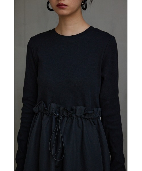 AZUL by moussy(アズールバイマウジー)の「ドッキングドローストリングワンピース(ワンピース・レディース・ブラック/グレー・MEDIUM/SMALL)」の17枚目の写真