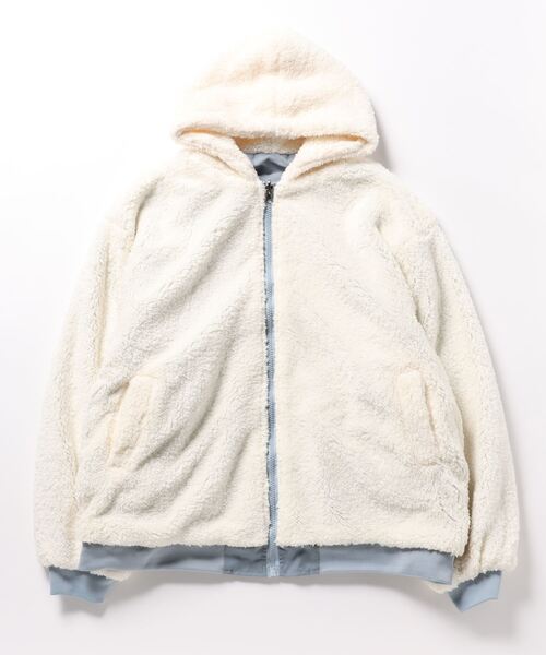 Ritzy（リッツィー）の「2way リバーシブル フードボアブルゾン（ブルゾン・レディース・ブラック/ホワイト/グレー/カーキ・M/L）」の13枚目の写真